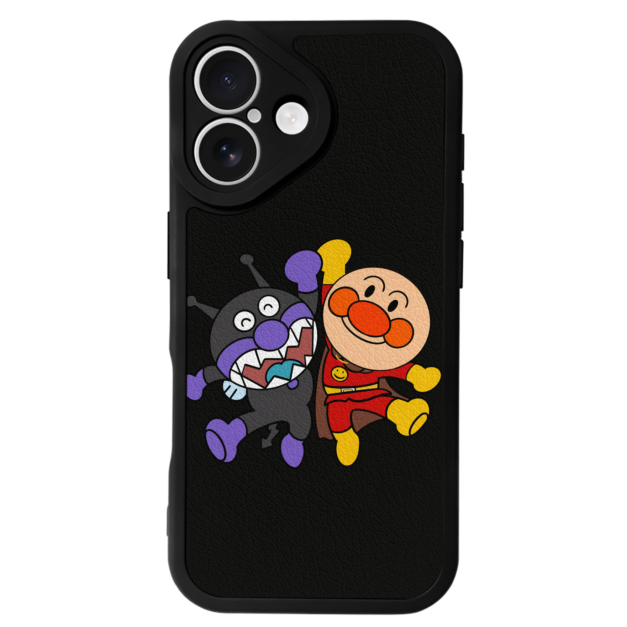 （画像用） アンパンマン Anpanman 【iPhone 16シリーズ対応】シリコンスマホケース（レザー調） 材質：シリコン